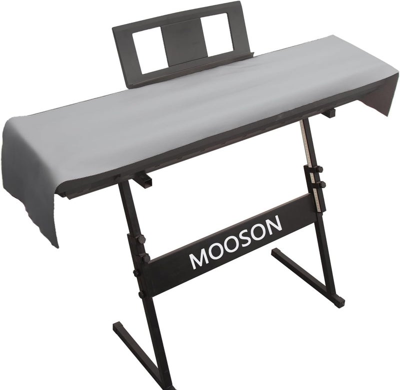 mooson Keyboard Piano Cover, Digital Piano Dust Cover, Light Luxury Soft and Premium Surface, Thickening Electronic Organ Covering Keyboard Update Encasement (Grey) - Image 1